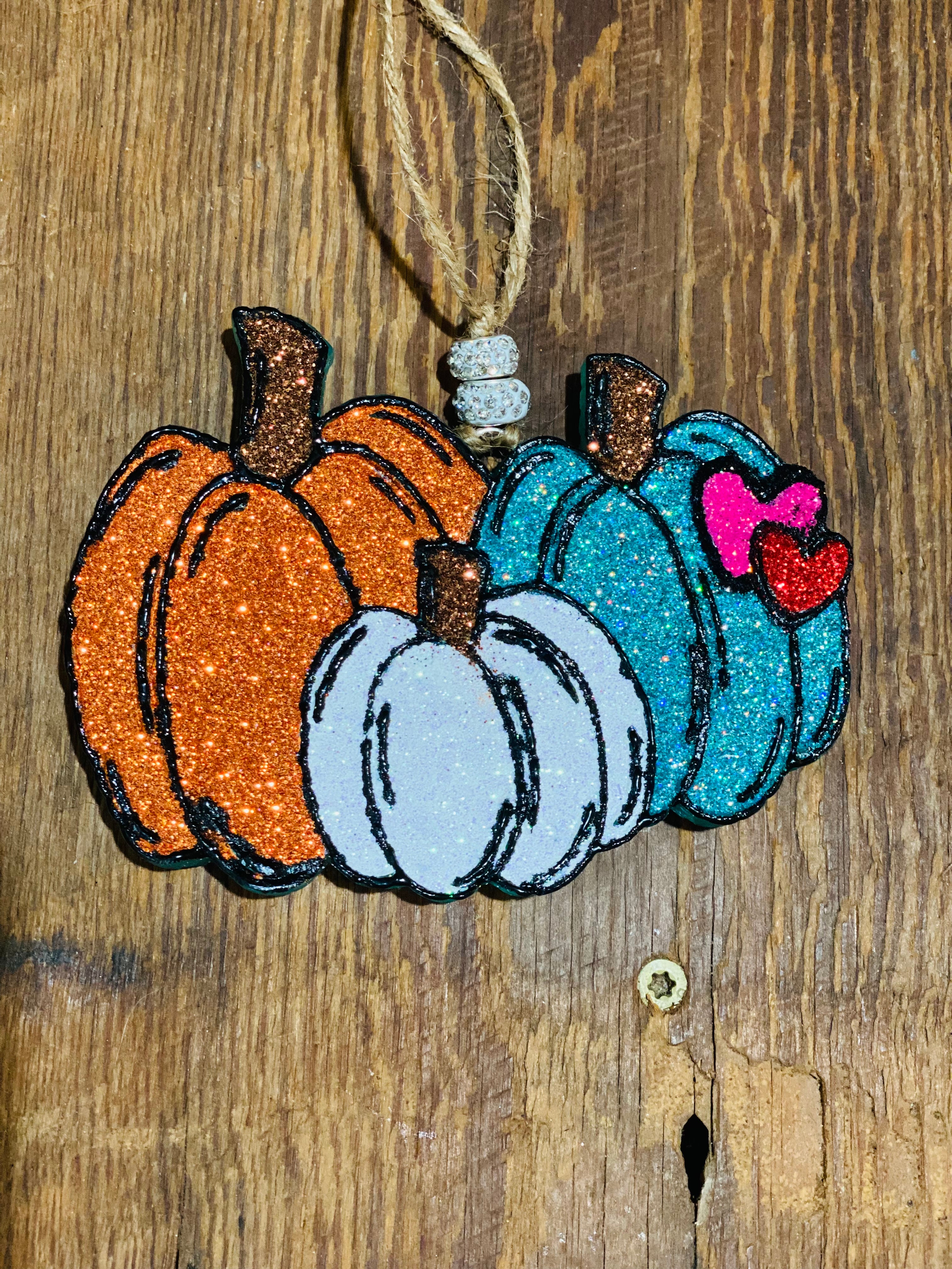 Glitter Pumpkin Trio Car Freshie – Sassy Fras Couture